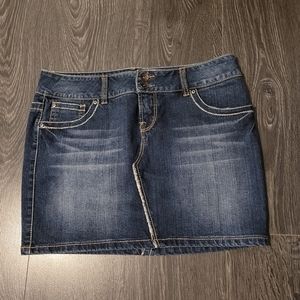 Revolution by Ricki's Denim Mini Skirt (Medium Wash)